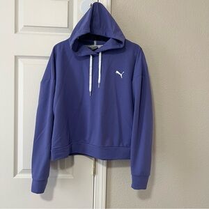 Puma Cropped Purple Hoodie - XL